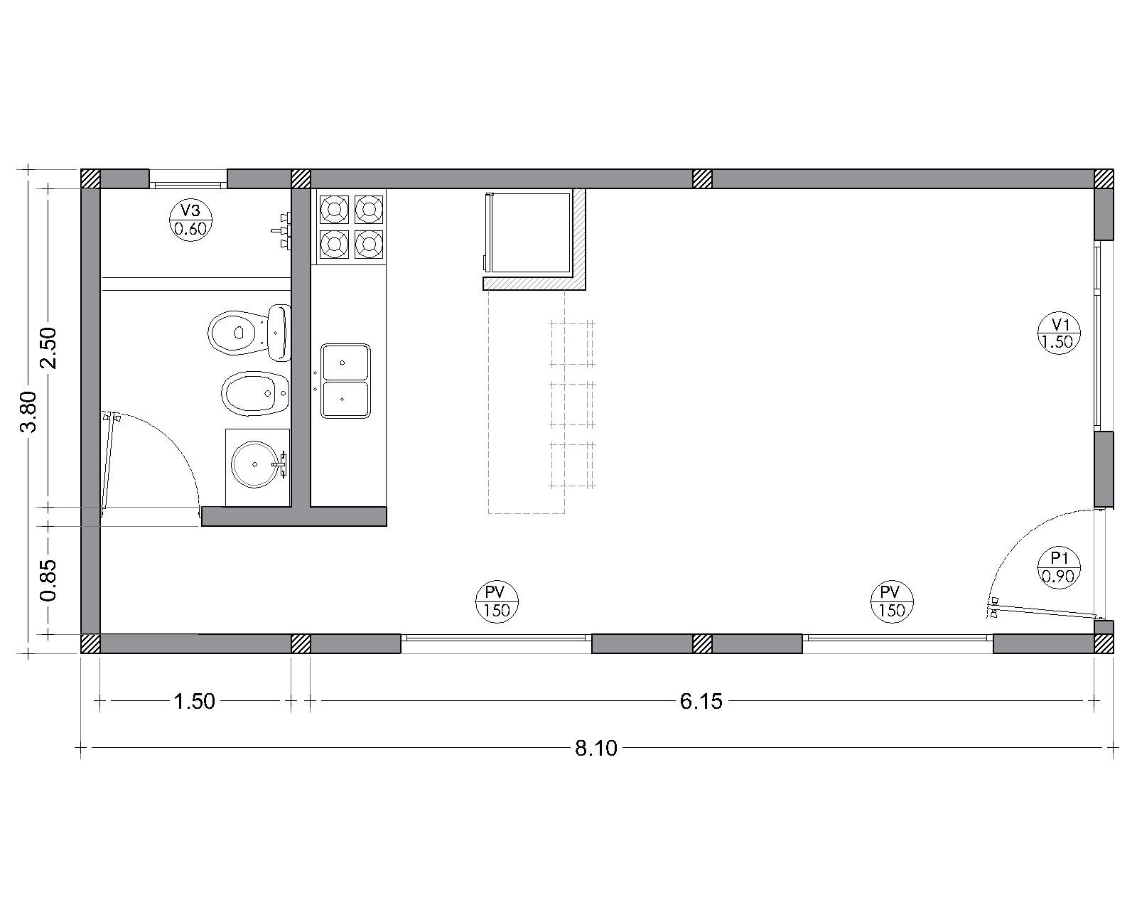 Plano 30 m2